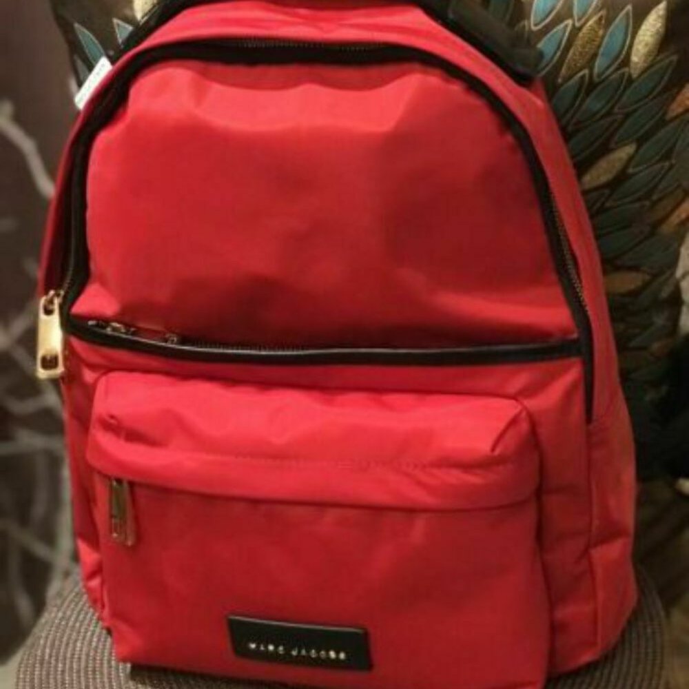 New Marc Jacobs Red nylon Backpack In Red